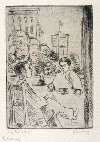 Engelmann, Wilhelm -  -  - Auf der Terrasse (Rotes Rathaus Berlin)