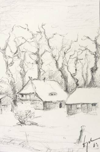 Engelmann, Wilhelm -  -  - Bauernhof im Schnee (Westharz)