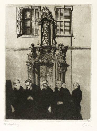 Erler, Georg - Geistliche in der Theaterstraße in Würzburg (Wüstefeldhaus) - Geistliche in der Theaterstraße in Würzburg (Wüstefeldhaus) - Würzburg