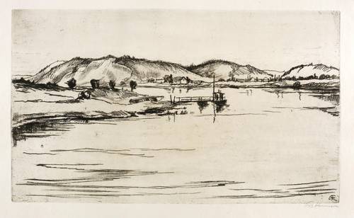 Kempe, Fritz -  -  - Elbe mit Spaargebirge