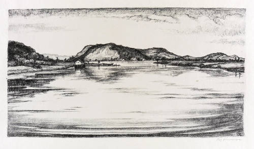 Kempe, Fritz -  -  - Elbe mit Spaargebirge