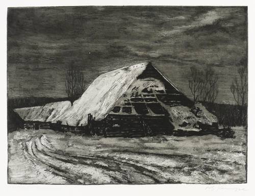 Kempe, Fritz -  -  - Polnisches Gehöft bei Nacht