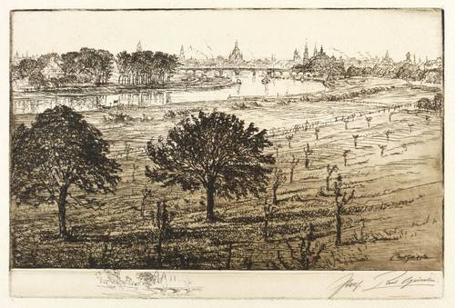 Geissler, Paul -  -  - Dresden. Blick vom Waldschlösschen