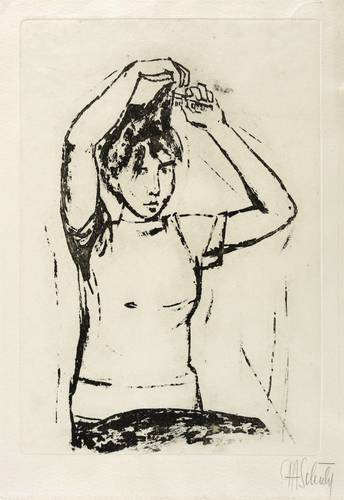 Schulz, Günter Albert -  -  - Mädchen, sich kämmend