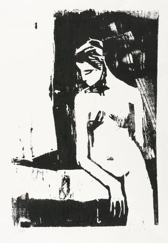 Dewerny, Luise -  -  - Stehender weiblicher Akt