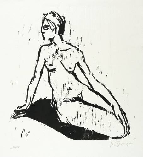 Dewerny, Luise -  -  - Sich umwendender Akt