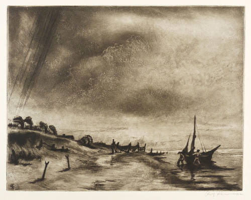 Kempe, Fritz -  -  - Aufziehender Sturm über Nidden