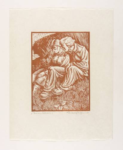 Nehmer, Rudolf -  -  - Paar am Feldrain