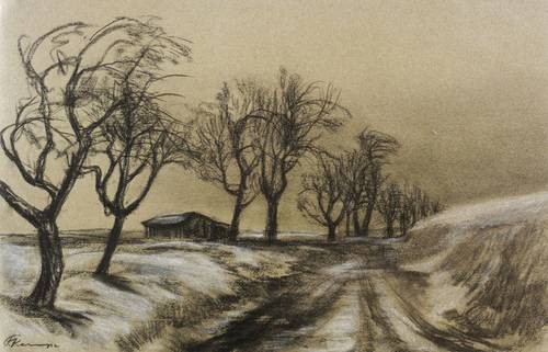 Kempe, Fritz -  -  - Landstraße in Ostpolen (bei Terespol)