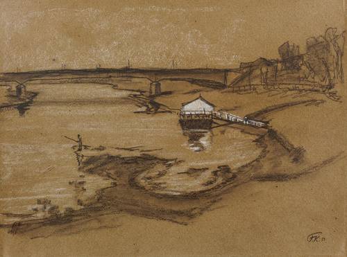 Kempe, Fritz -  -  - Anleger der Elbfähre Gohlis bei Dresden II