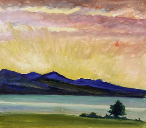 Kempe, Fritz -  -  - Sonnenuntergang am Tegernsee