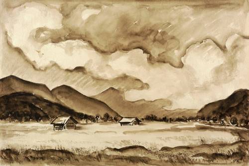 Kempe, Fritz -  -  - Hochplateau mit Almhütten in den Alpen