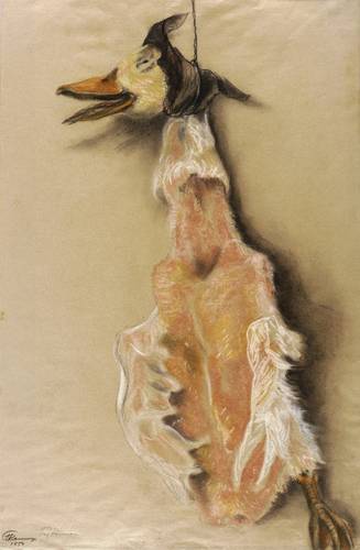 Kempe, Fritz -  -  - Gerupfte Gans mit Kopftuch