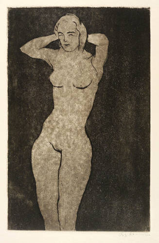 Kempe, Fritz -  -  - Stehender Akt