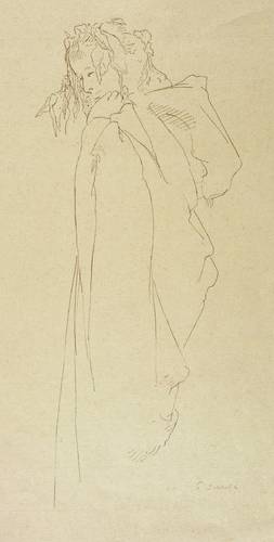 Pudlich, Robert -  -  - Laubbekränzte Gewandfigur