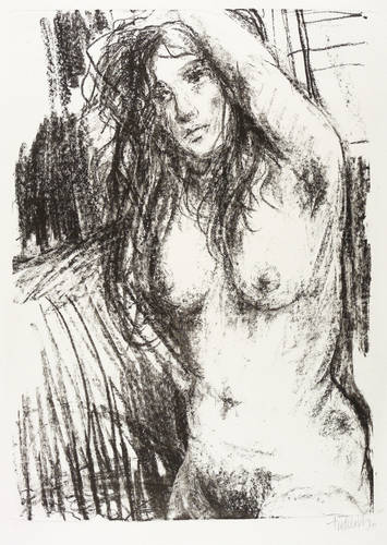 Fröhlich, Fritz -  -  - Weiblicher Akt mit erhobenen Armen