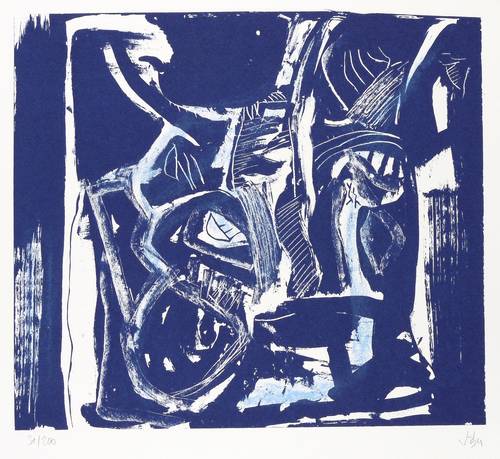 Hofmann, Veit -  -  - Ohne Titel (Komposition in Blau)