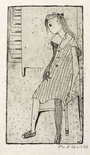 Weil, Ernst -  -  - Mädchen auf einem Stuhl