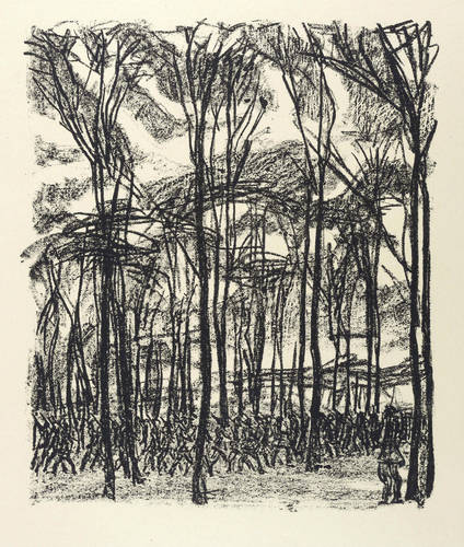 Giebelhausen, Fritz -  -  - Soldaten auf dem Marsch