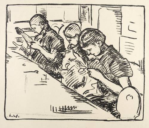 Linde-Walther, Heinrich Eduard -  -  - Kriegsnähstube