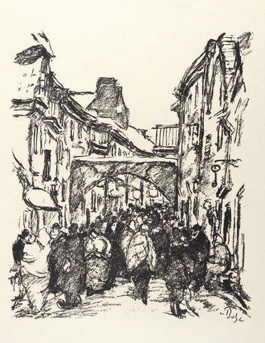 Buhe, Walter -  -  - Straße im Wilnaer Ghetto (Jüdisches Ghetto)