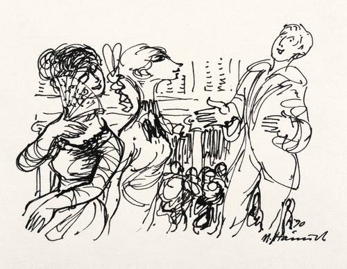 Hänisch, Martin -  -  - Zwei Fräulein mit Verehrer