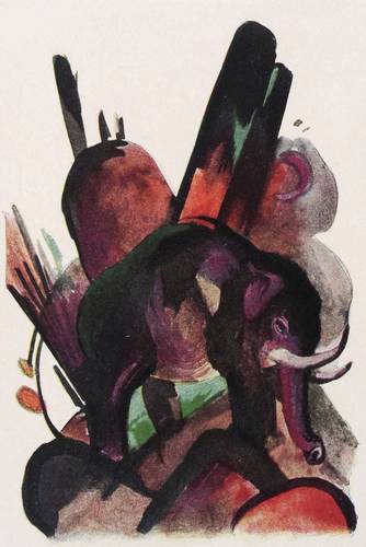 Marc, Franz -  -  - Elefant (Postkarte)