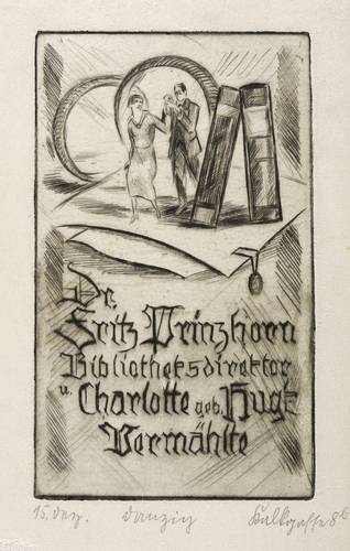 Gelbke, Georg -  -  - Exlibris Dr. Fritz und Charlotte Prinzhorn