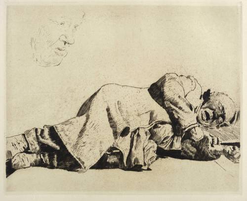 Wolfsfeld, Erich -  -  - Schlafender Bettler (Galizien)