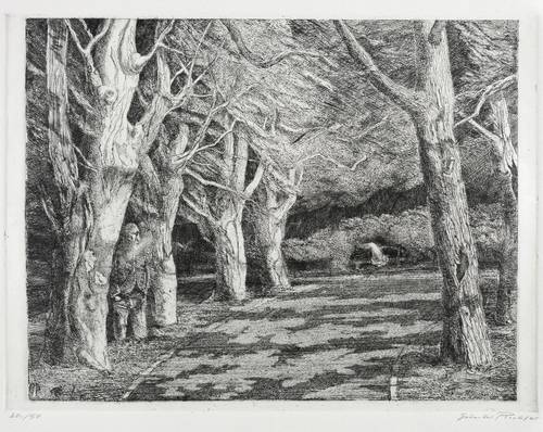 Richter, Günter -  -  - Belauschtes Liebespaar im Park