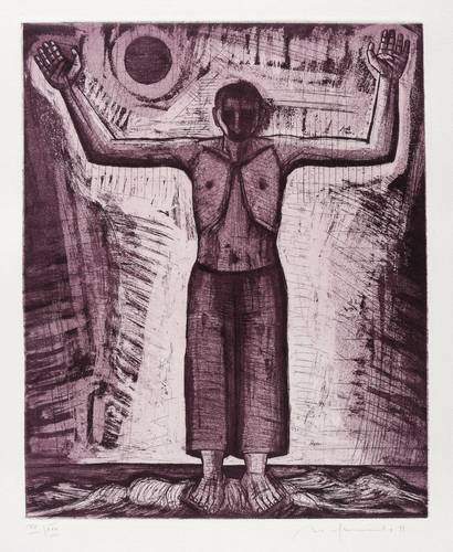 Quevedo, Nuria - Der Eisenwagen (Volker Braun) - Der Eisenwagen (Volker Braun) - Stehender vor Sonne