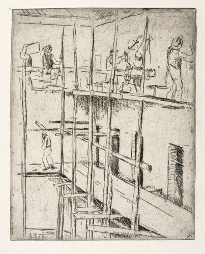 Möller, Otto -  -  - Baugerüst