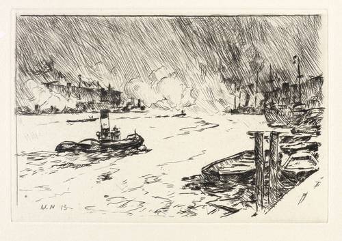 Hübner, Ulrich -  -  - Winter im Hamburger Hafen