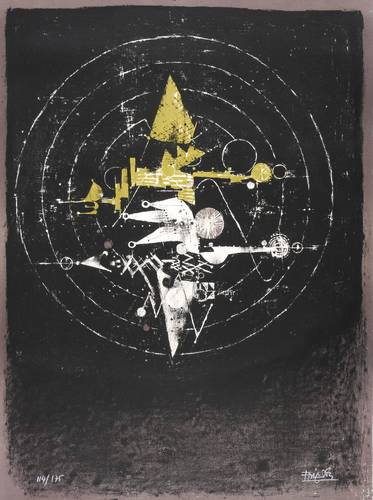 Friedländer, Johnny -  -  - Ohne Titel (Oiseaux sur fond noir)