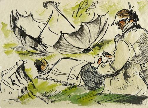 Gelbke, Georg -  -  - Maler im Regen