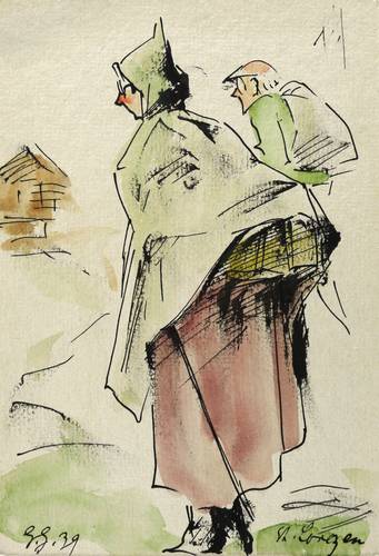 Gelbke, Georg -  -  - Wanderer in Sankt Lorenzen (Kärnten)