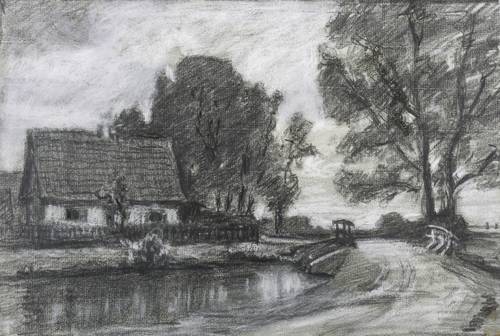 Deutscher Zeichner -  -  - Haus am Teich