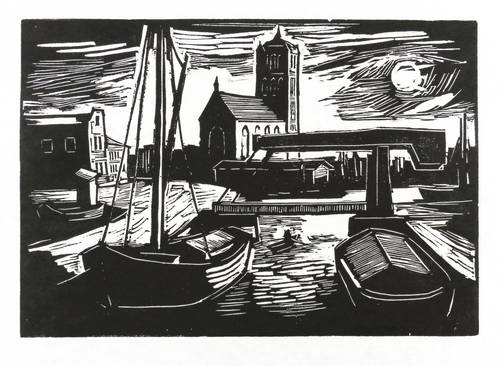 Tucholski, Herbert -  -  - Stralsund mit Zugbrücke