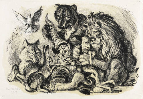 Kotrba, Emil -  -  - Ohne Titel (Der Frieden der Tiere)