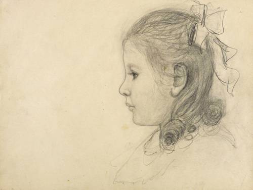 Monogrammist E.G -  -  - Mädchen mit Schleife im Haar