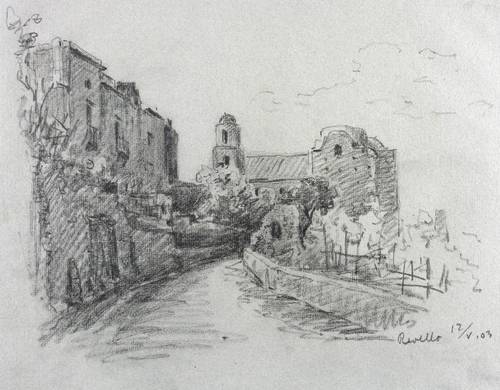 Deutscher Zeichner -  -  - Santa Maria a Gradillo in Ravello (Amalfiküste)