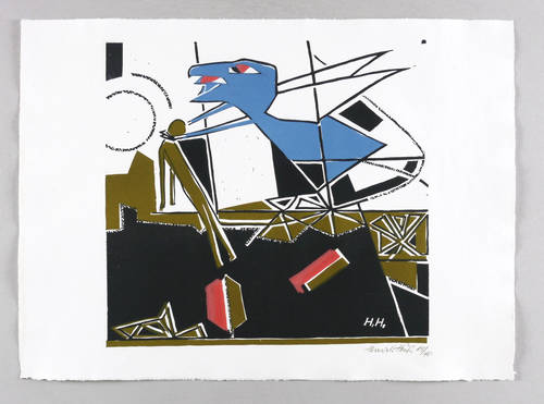 Höch, Hannah -  -  - Leviathan, einen Menschen greifend