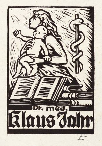 Deutscher Grafiker -  -  - Exlibris Dr. med. Klaus Jahr
