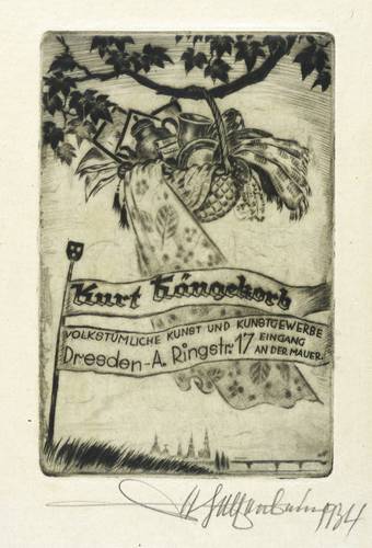 Helfenbein, Walter -  -  - Visitenkarte Kurt Hängekorb