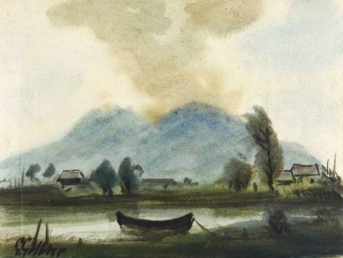 Gelbke, Georg -  -  - Boot am Bergsee