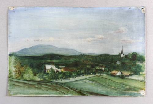 Völker, Karl -  -  - Dorf mit Kirche (Harz)