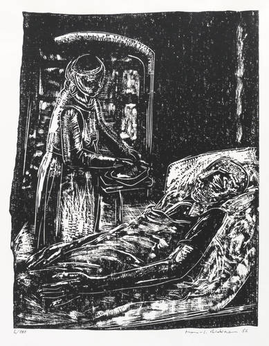 Biedermann, Hans Joachim -  -  - Schwester am Krankenbett