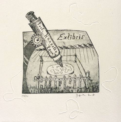 Kressl, Günther -  -  - Exlibris Prof. Hansotto Zaun