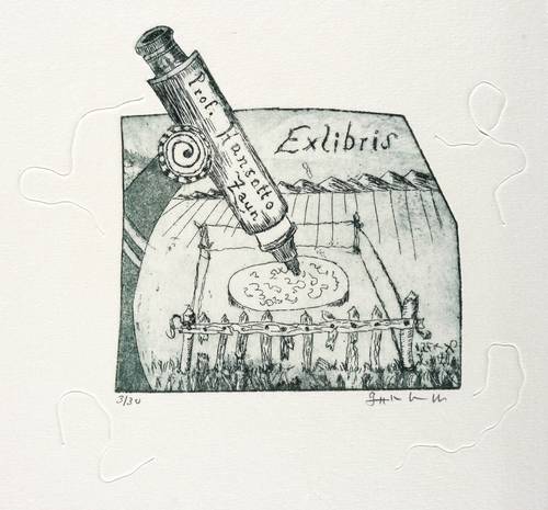 Kressl, Günther -  -  - Exlibris Prof. Hansotto Zaun