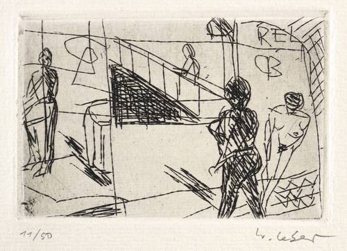 Leber, Wolfgang -  -  - Ohne Titel (Fünf Figuren im Raum)